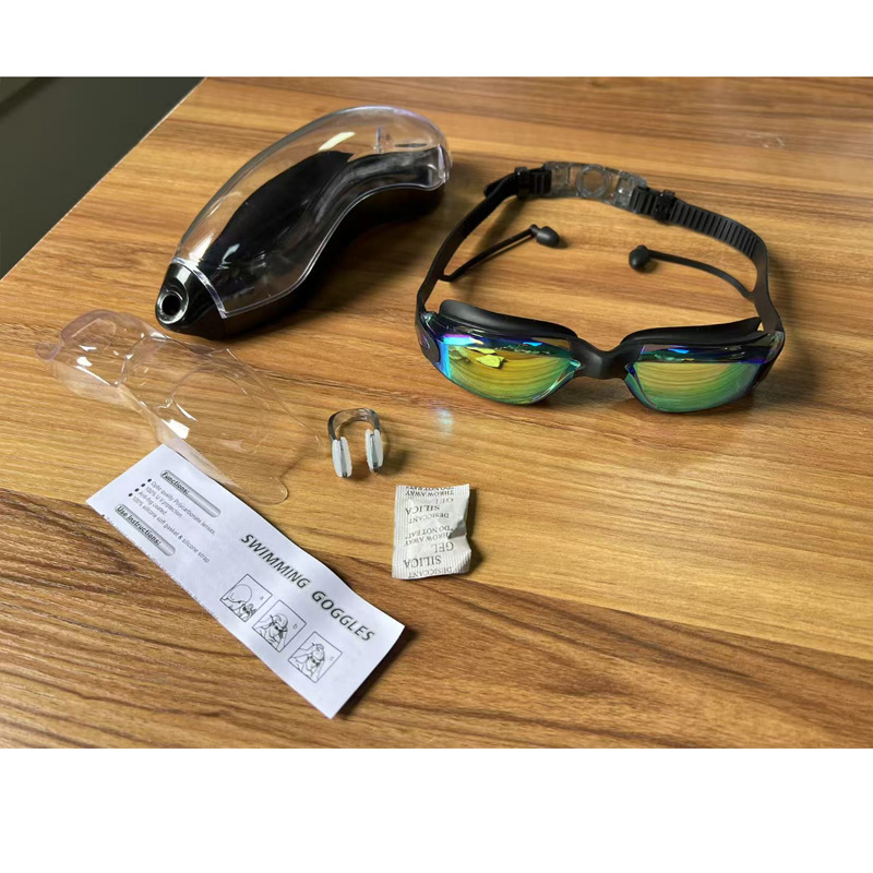 Picture of in stock 2025 new swimming goggles wholesale adult anti-fog plating swimming glasses waterproof silicone swimming goggles suit