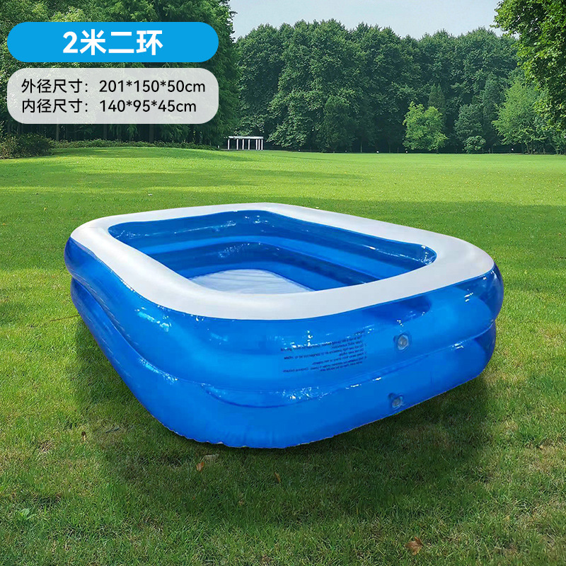 Picture of PVC Kids Inflatable Swimming Pool Home User Outside Large Family Pool Thickened Plastic Baby Baby Pool