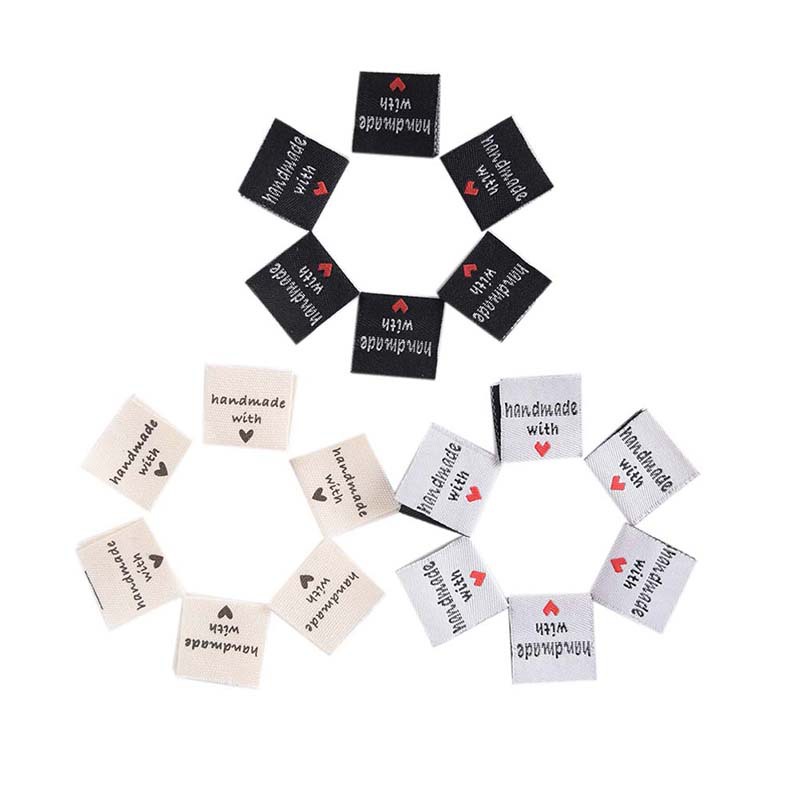 Spot handmadewithlove half-folded clothing collar universal clothing weaving label decoration label 4x2cm