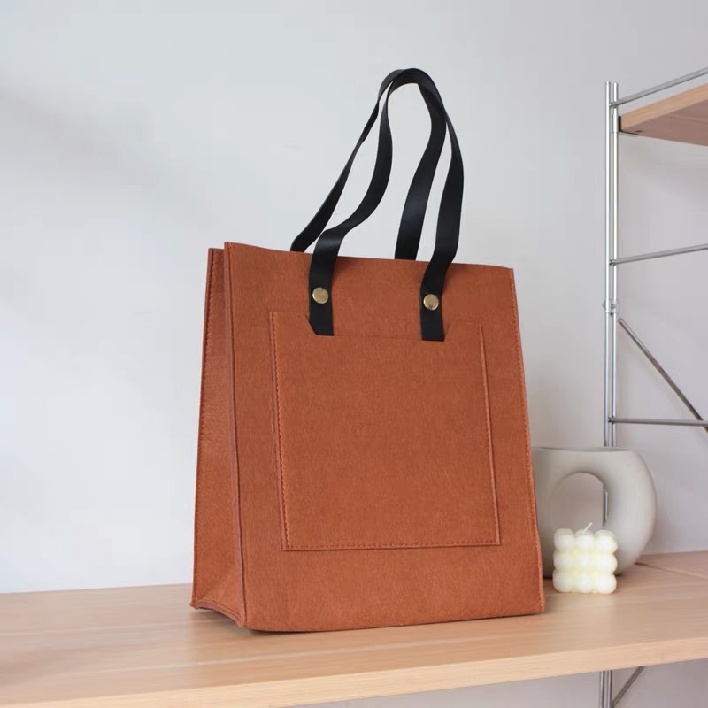 Felt Portable Gift Bag Opening Ceremony Tote Bag Large Capacity Portable Event Gift Bag Custom Printed Logo