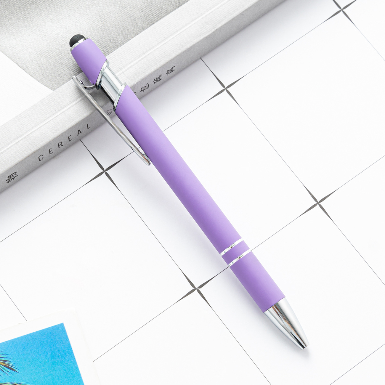 Picture of Spot wholesale touch screen capacitance Pen Press Metal Ballpoint Pen advertising pen printing logo creative beauty pen manufacturers