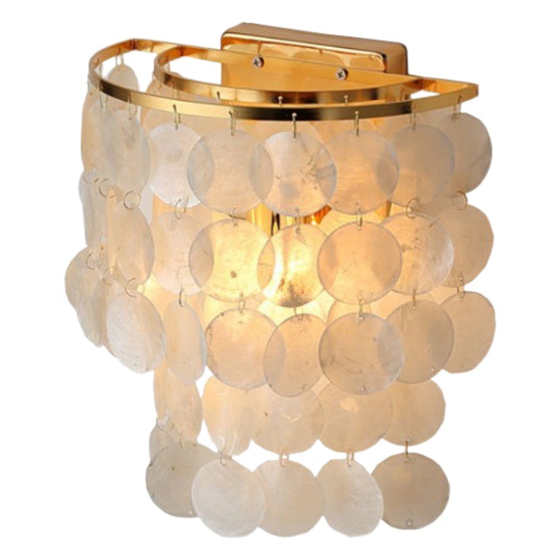 Cross-Border Nordic Bedroom Bedside Wall Lamp Warm Girl Modern Simple Shell Aisle Room Lighting Zhongshan Factory