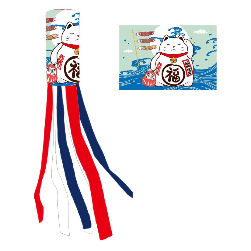 Cross-border Japanese style wind drum flag outdoor wind-oriented bag courtyard festival day store atmosphere decoration flag wholesale