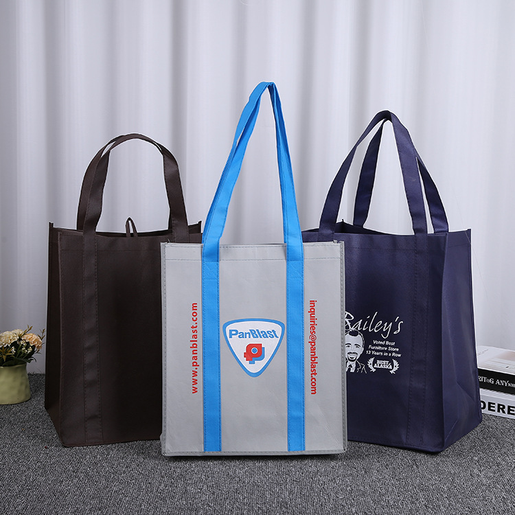 Supply film-coated non-woven bag custom-made three-dimensional portable canvas bag color printing shopping gift bag printable logo