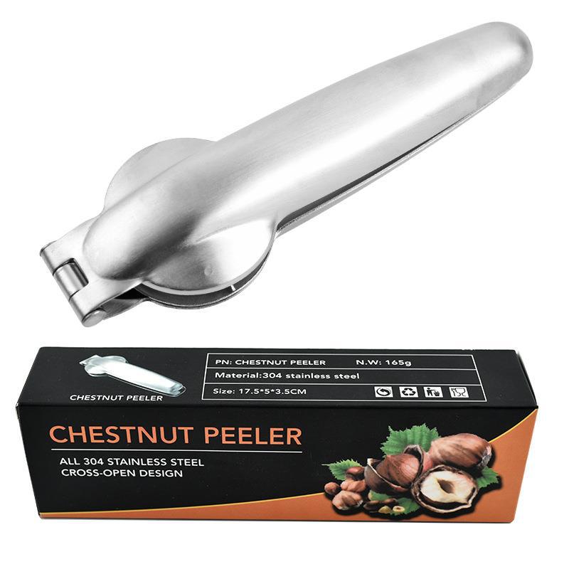 Picture of 304 stainless steel chestnut clip cross chestnut clip household nut opener kitchen tool walnut clip chestnut clip