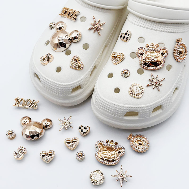 Hole Shoes Accessories Hole Shoes Shoes Flower Upper Decoration Cute Creative Shoes Flower Accessories Cartoon Bear Hole Shoes Buckle