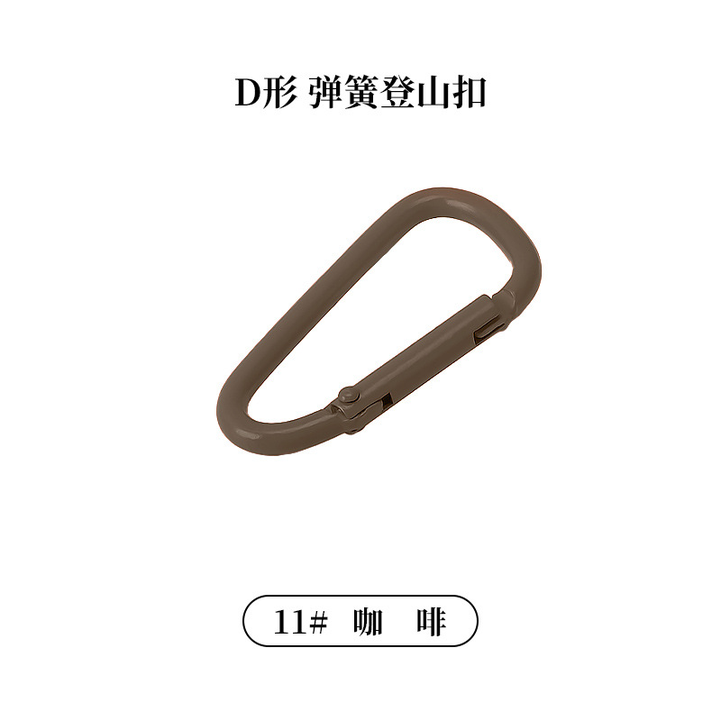 Picture of Factory wholesale color alloy quick-hanging buckle paint macaron yellow keychain gourd-shaped D-shaped carabiner