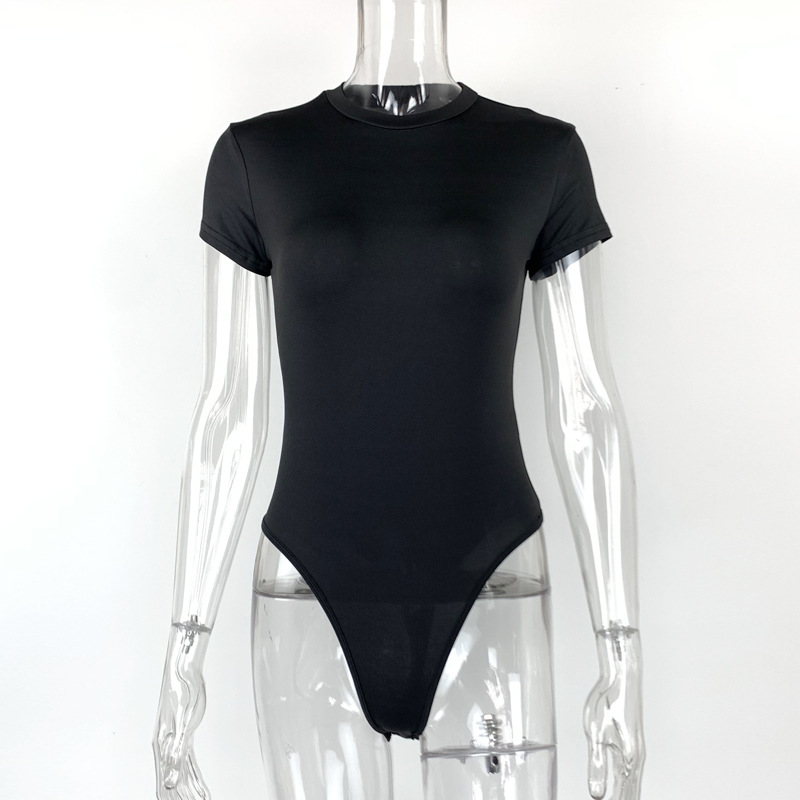 Picture of 2025 summer new casual women's clothing Europe and the United States cross-border short sleeve jumpsuit foreign trade tight jumpsuit bodysuit