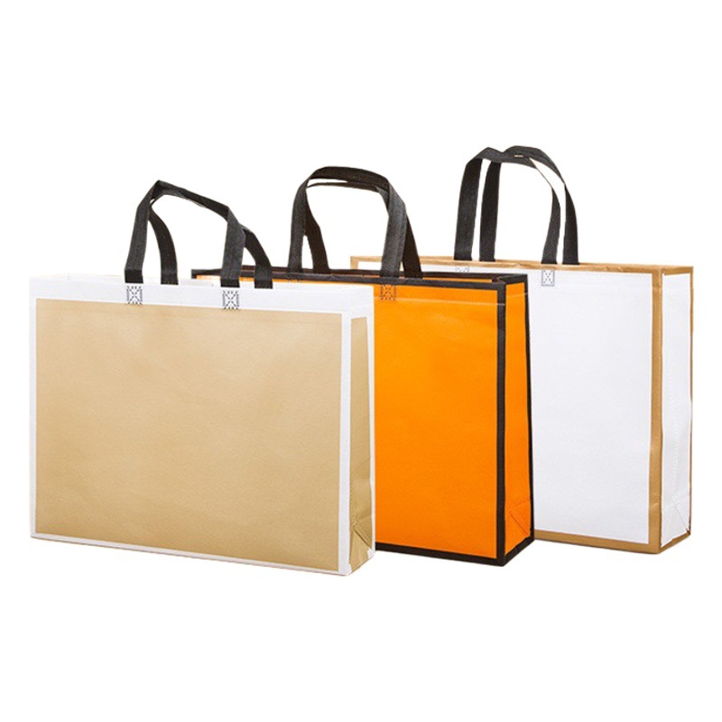 Non-woven bag clothing store bag wholesale film color printing logo design Environmental protection handbag shopping bag