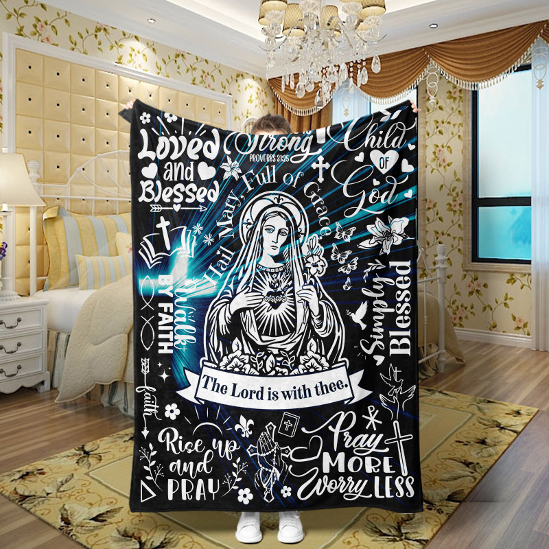 Picture of Family love teachers and students girlfriends love message flannel blanket summer air conditioning blanket autumn and winter nap printing blanket