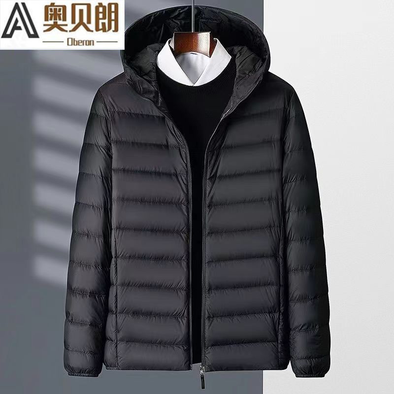 Picture of Brand Handled Light Down Cotton-padded Jacket Men's Short Casual Collar Middle-aged and Elderly Warm Cotton-padded Jacket Winter