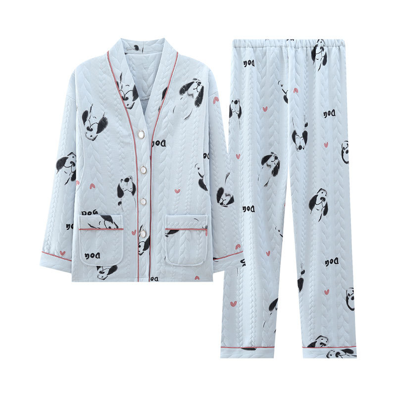 Picture of Autumn and winter air cotton monthly clothing for pregnant women waiting for delivery period spring and autumn pajamas prenatal and postnatal nursing home clothing for pregnant women