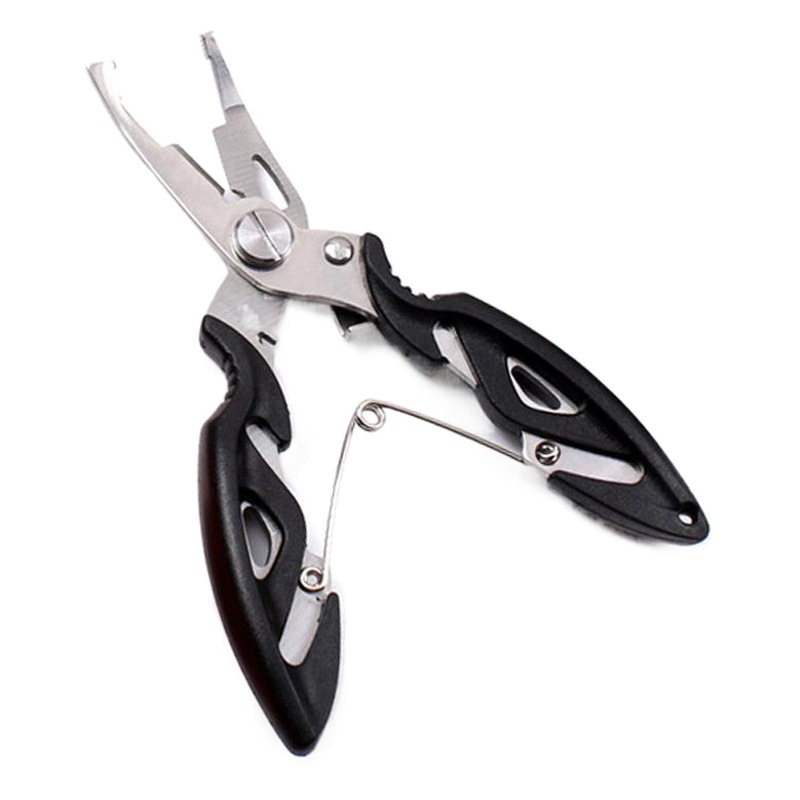 Stainless steel bent mouth fishing pliers small size mini multi-function road sub-pliers strong horse fishing line scissors factory direct supply