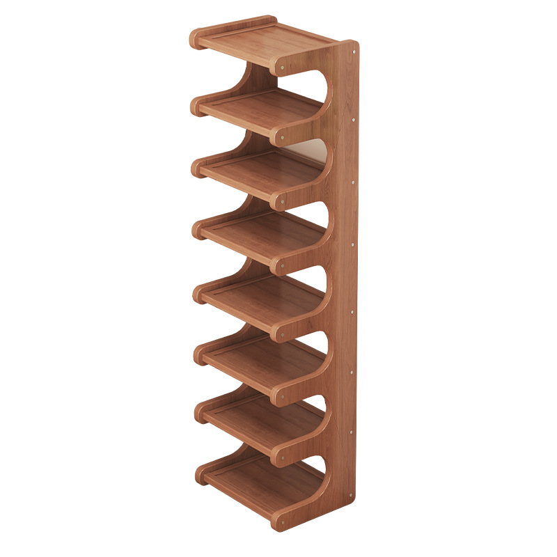 Picture of Shoe Rack for Home Dormitory Corner Small Narrow Multi-Layer Storage Rack Entry Door Rental House Space-Saving Shoe Cabinet