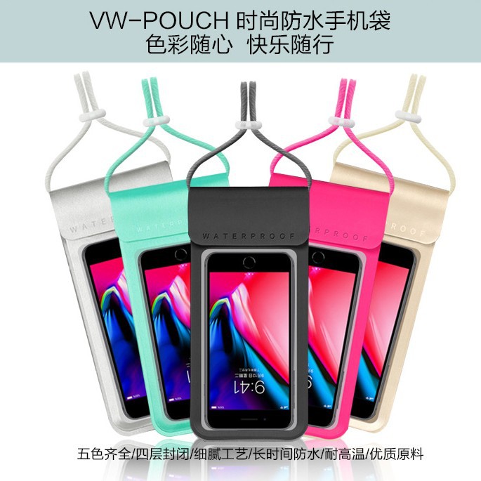 Picture of Mobile Phone Waterproof Bag Touchscreen Swimming Diving Case Transparent Mobile Phone Bag Waterproof Bag Universal Takeaway Rider Mobile Phone Case