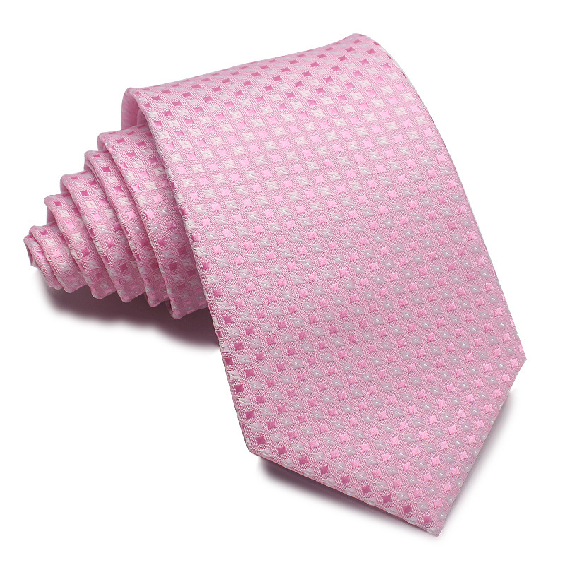 Picture of 25 New 8cm Polyester Jacquard Stripesd Tie 7cm Men's and Women's Business Formal Wear Casual High-End Red Black Blue