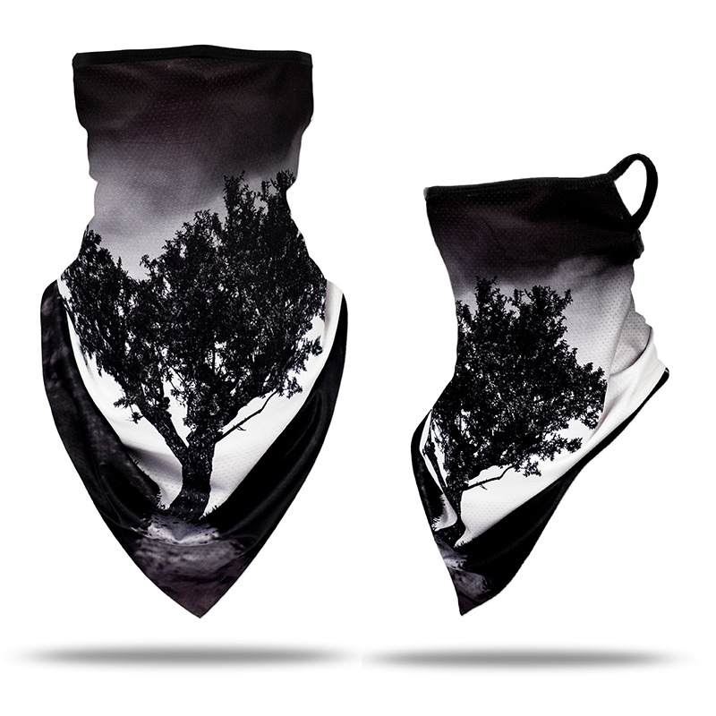 Picture of Ice Silk Ear Hanging Mask Triangle Towel Neck Set Mesh Sunscreen Outdoor Riding Fishing Windproof Scarf Men's and Women's Face Towel Summer