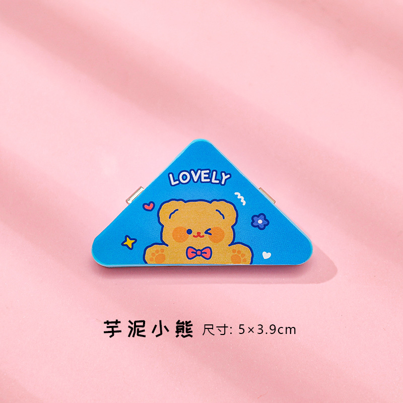Picture of Creative inspirational text triangle clip student pp note clip acrylic document anti-roll clip test paper storage corner clip