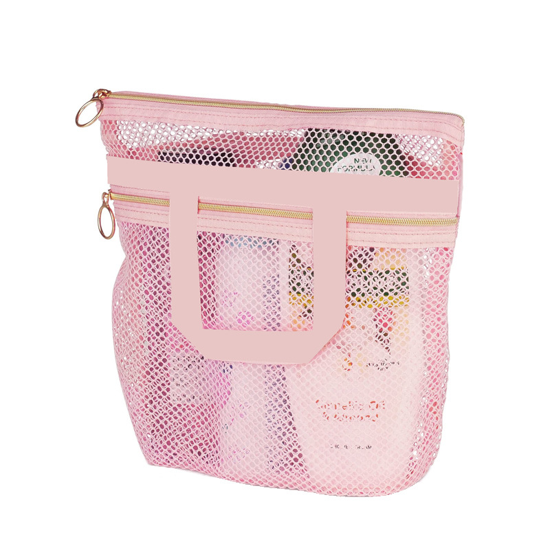 Picture of Cross-Border Visual Mesh Bathroom Toiletry Bag Cosmetic Bag Travel Portable Beach Bag Children's Toy Storage Bag