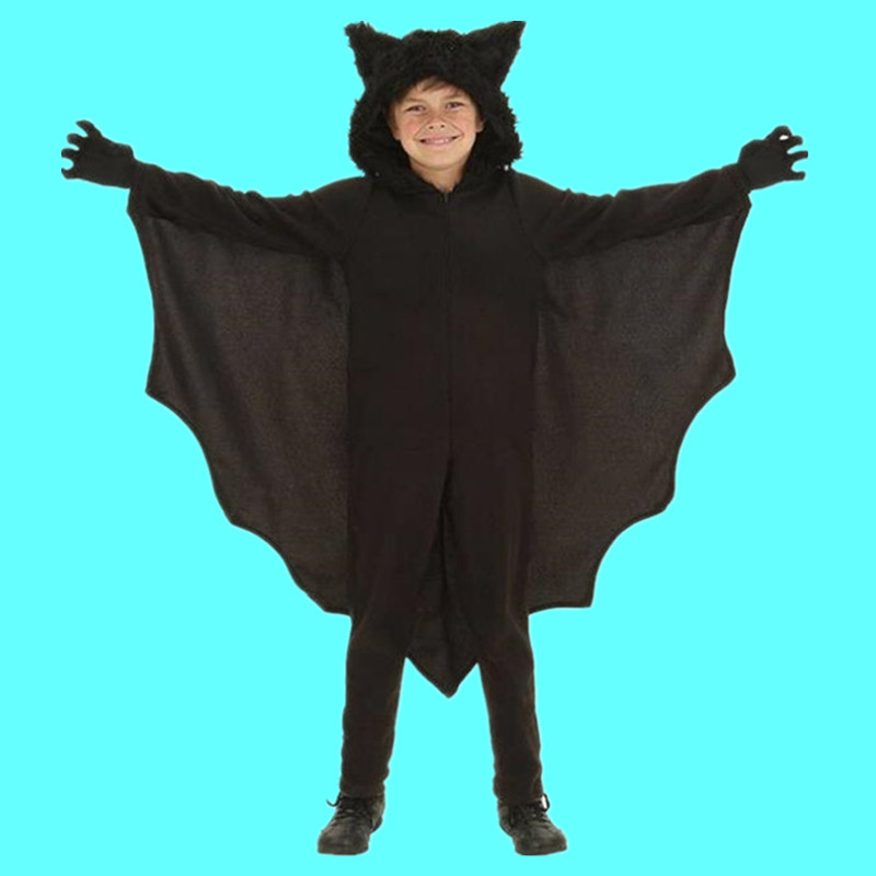 Kids Vampire Costume Bat suit Halloween Cosplay Costume Boys Girls Prom Show Party
