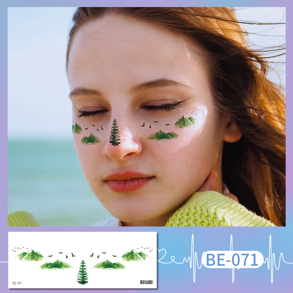 Picture of Ricklon New Cute Sweetheart Girl Makeup Tattoo Face Sticker Christmas Photo Lasting Strawberry Blush Sticker