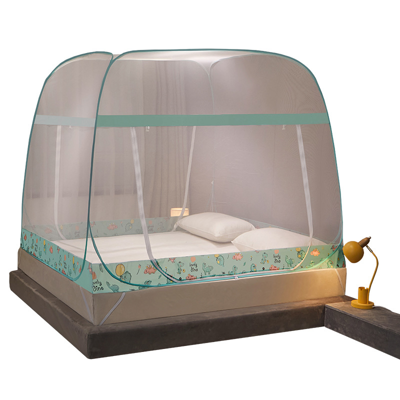 Picture of Mosquito net installation-free Mongolian mosquito net 1 meter 5 bed 1 meter 8 bed foldable removable and washable dust-proof top mesh yarn bottom