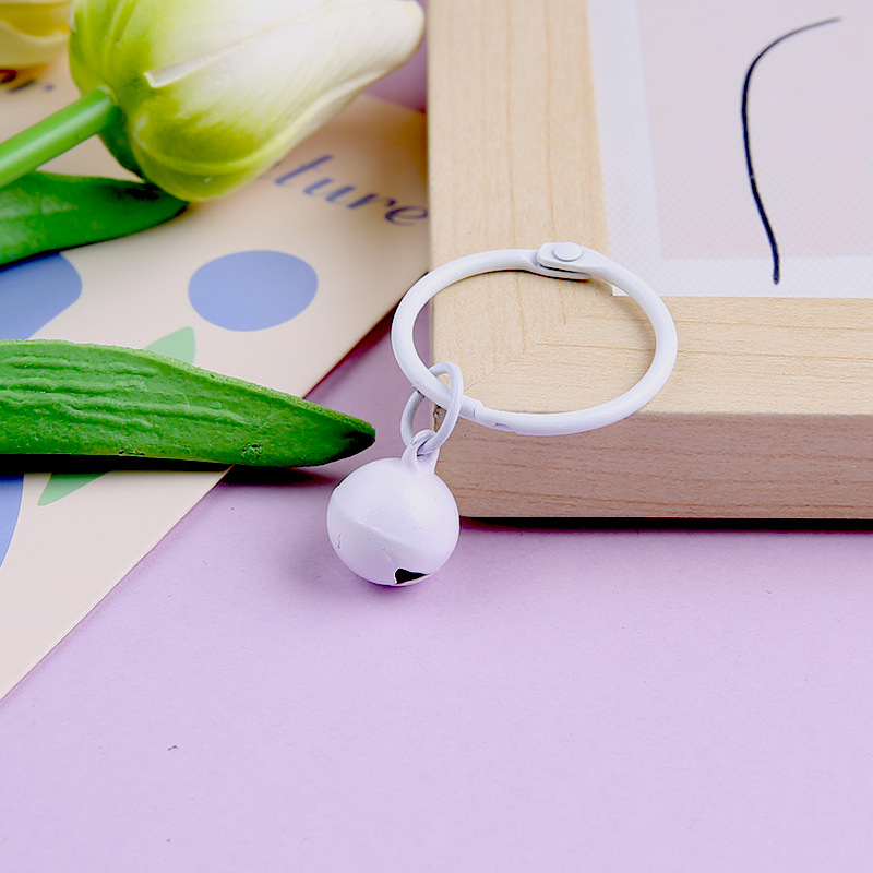 Picture of Korean Style Hyun-a Small Fresh Color Small Flower Bell Keychain Tanabata Gift Key Ring Bag Women's Hanging Accessories