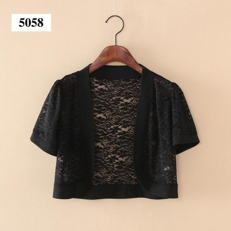 Picture of Selected fashion summer new short-sleeved chiffon shawl lace cardigan short coat thin elegant women's clothing