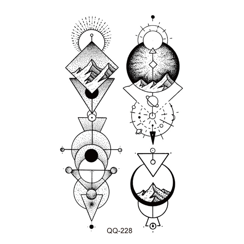 Picture of New waterproof small fresh tattoo stickers color black and white 1000 can be any combination of manufacturers wholesale