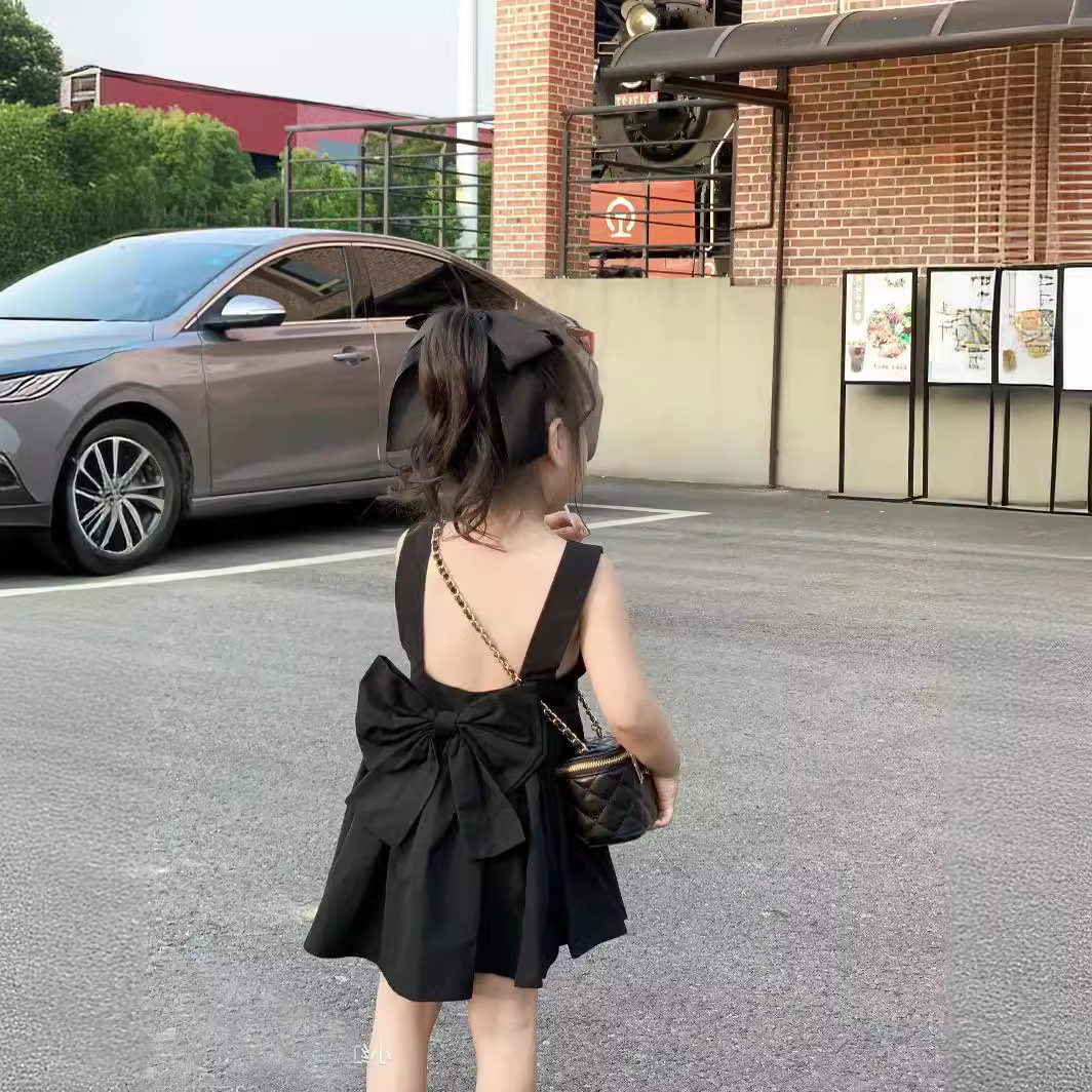 Girls' vest skirt summer dress Korean style baby girl's western style flower bud dress baby's puffy skirt children's dress princess dress
