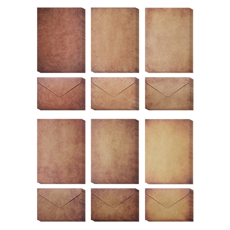 Picture of A5 Handwritten Love Letter Printable LOGO Advanced Sense Metal Kraft Paper Retro Envelope Letterhead suit Confession Letterhead