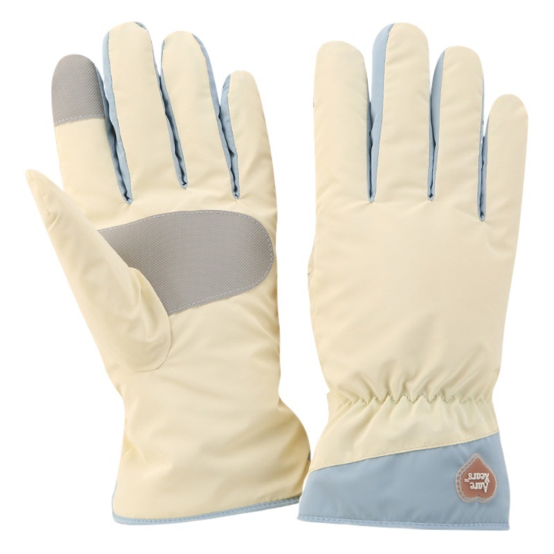 New Ski Gloves Girls Winter Outdoor fleece-lined Warm Riding Thickened Cold-proof Windproof Non-slip Touch Screen Gloves