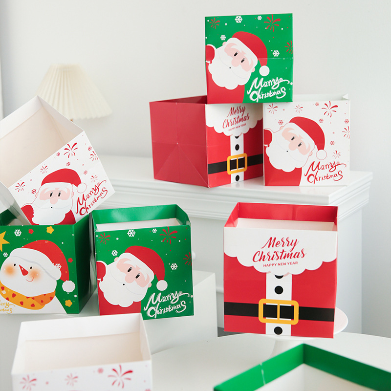 Christmas gift holding bag cute Santa Claus bouquet bag holiday atmosphere Christmas Eve gift bag