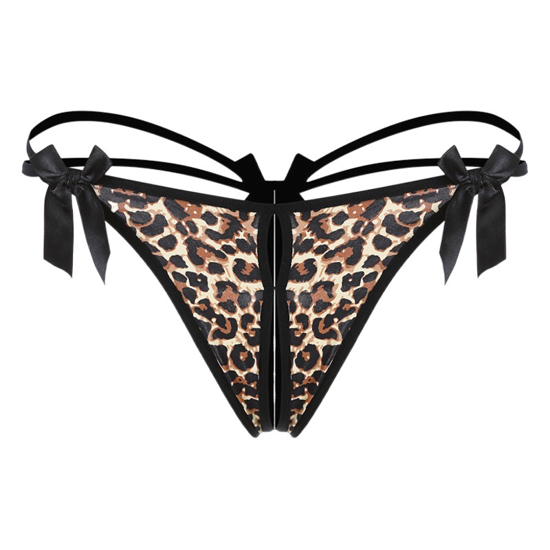 Fashionable Bow-Knot Crotchless Sexy Panties, Seductive Women's Sexy Thong, Foreign Trade Overseas Supply