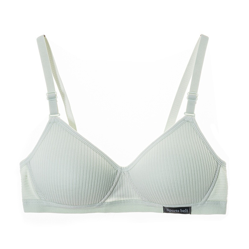 Picture of Girl's development underwear thin pure cotton bra for junior and senior high school students wireless push up seamless small chest bra