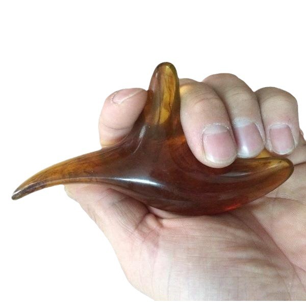 Picture of Wax triangle Sparrow massager 3 forks original point massage Sparrow massage bird point pressure acupoint meridian stick trumpet trigeminal