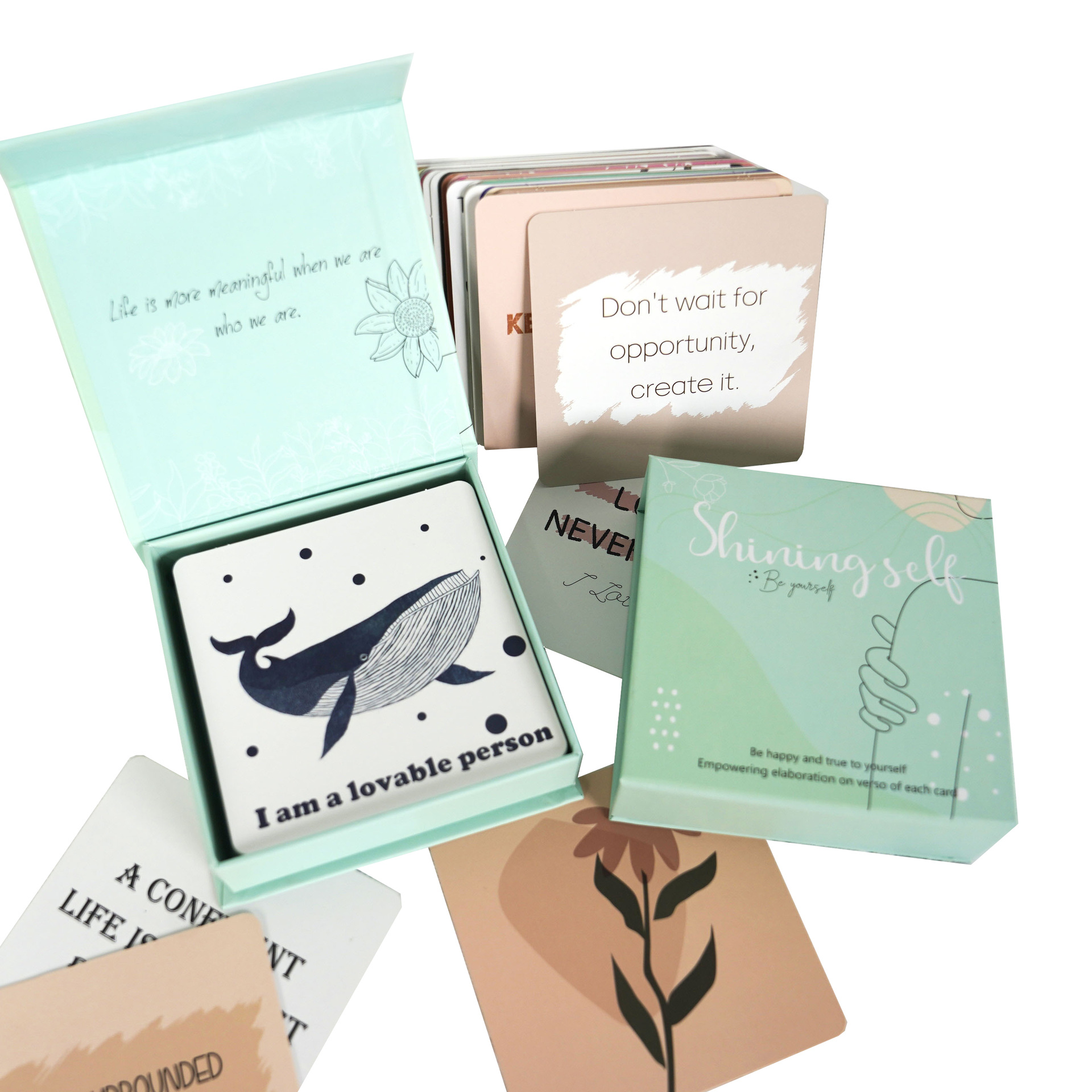Picture of Cross-border New Products Encourage Greeting Cards 50 European and American Women Definitely Positive ins English Cartoon Set Inspirational Cards