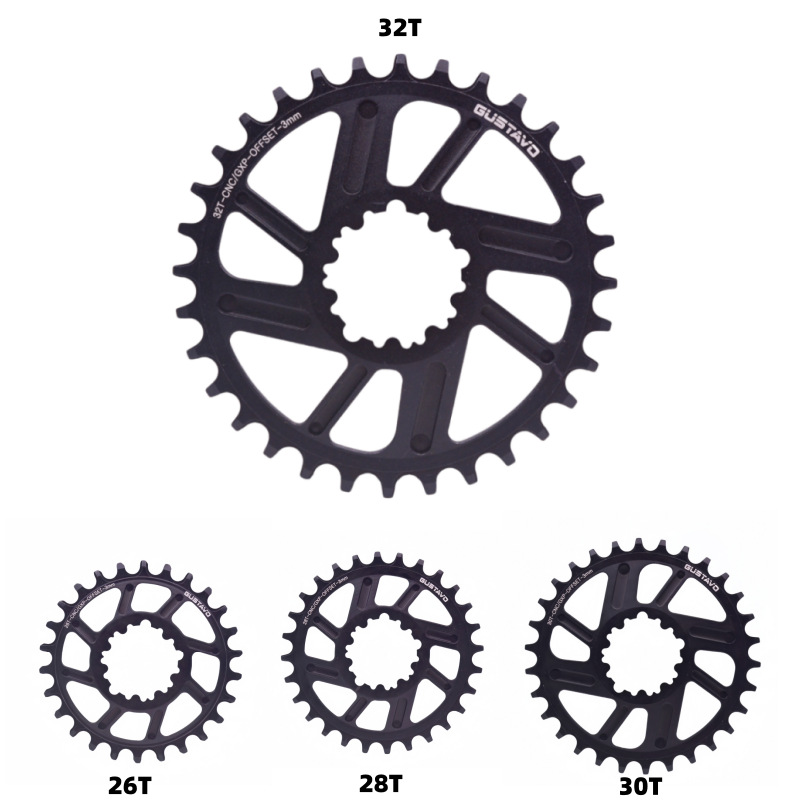GUSTAVO mountain bike single disc GXP direct-mounted positive and negative tooth disc disc 26,28, 30,32T offset 3mm