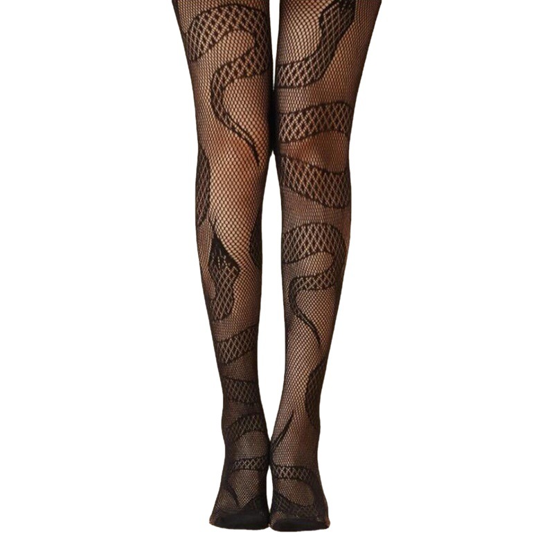 Cross-border New Fishnet Stockings Sexy Mesh Stockings Black Snake Mesh Hollow Net Women Pants Animal Stockings
