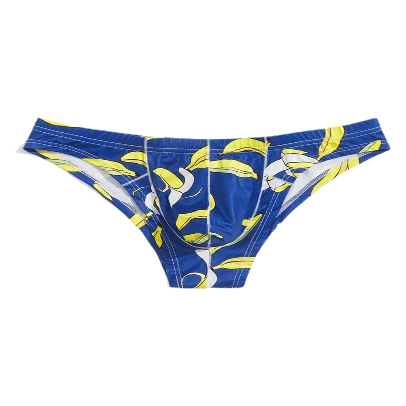 Underwear summer men's briefs ice silk printed shorts Amazon foreign trade cross-border supply boys U-shaped pants wholesale