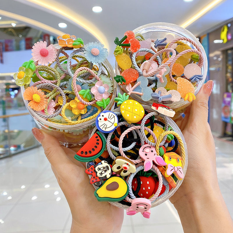 Picture of Children's hair rope hair ring does not hurt the hair of Korean baby girl rubber band hair rope headdress cute girl hair accessories