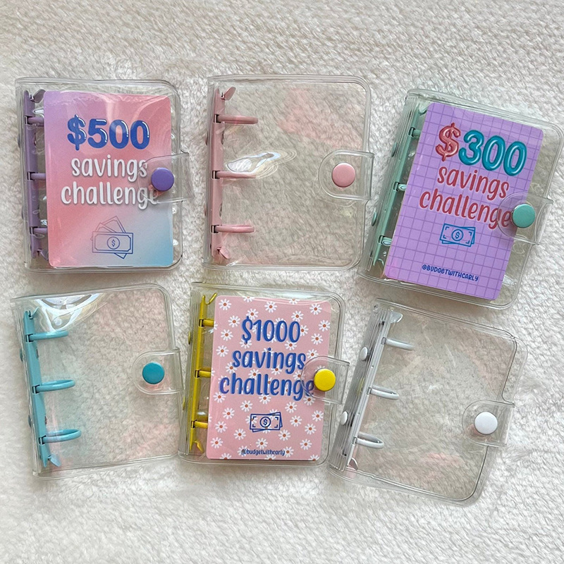 Picture of Cross-Border Spot Mini Binder Savings Challenge Money Clip Gift Mini Money Saving Loose Leaf