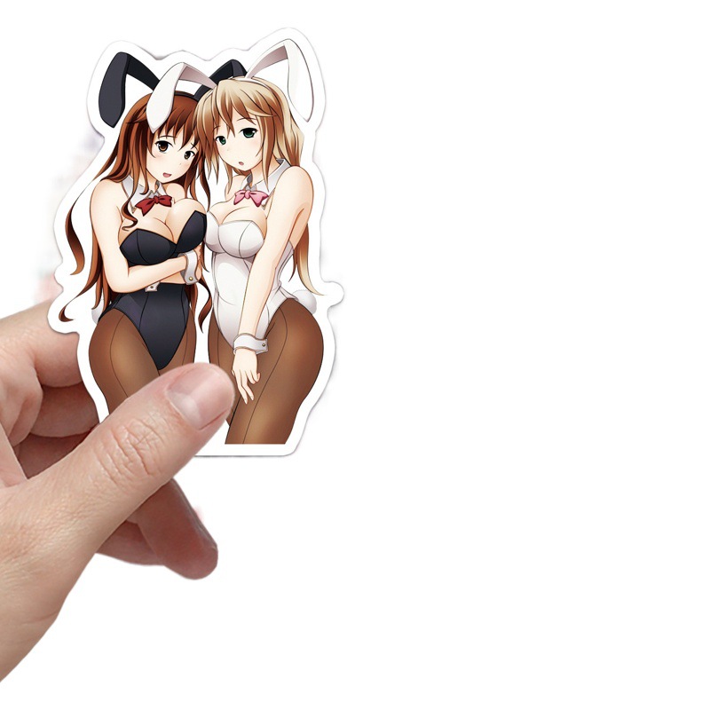 61 sheets Sexy Bunny Cartoon Anime Stickers Luggage Suitcase Bicycle Waterproof Decorative Car Stickers