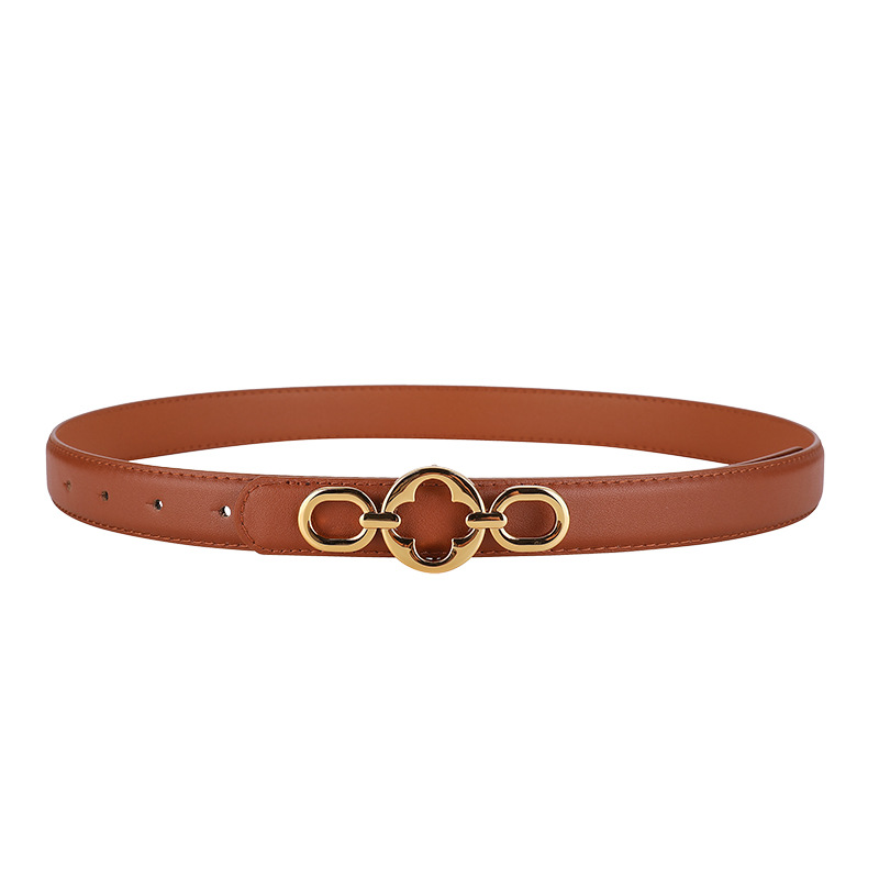 Picture of Women's High-end Cowhide Belt All-match Decorative Jeans dress Women's Thin Waist Seal Genuine Leather Belt Women's