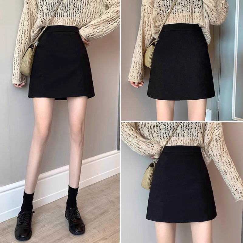 Skirt Women's Spring and Summer Black Suit Skirt 2024 New High Waist Hip Skirt Skirt Slimming A- line Skirt Skirt