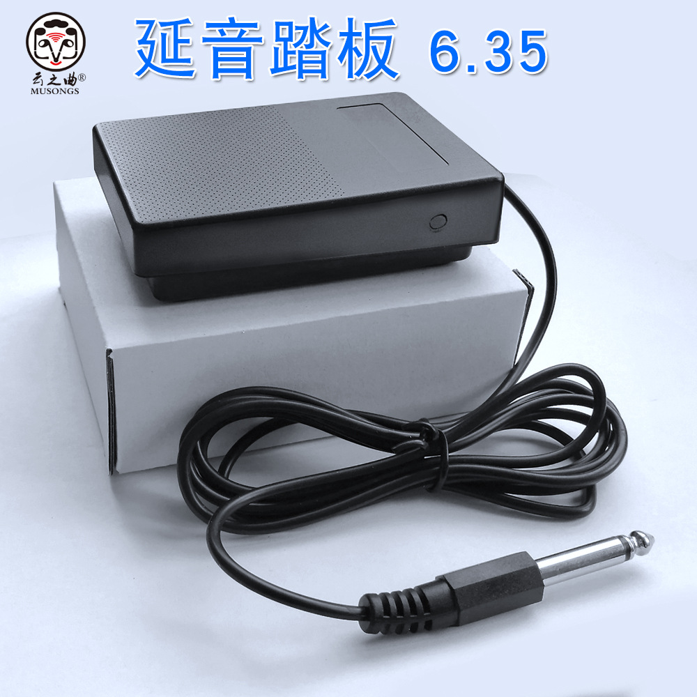Picture of Guanyin Pedal Electronic Piano Pedal Big Head Pedal Instrument 6.35 Head Pedal Double Pedal Single Pedal