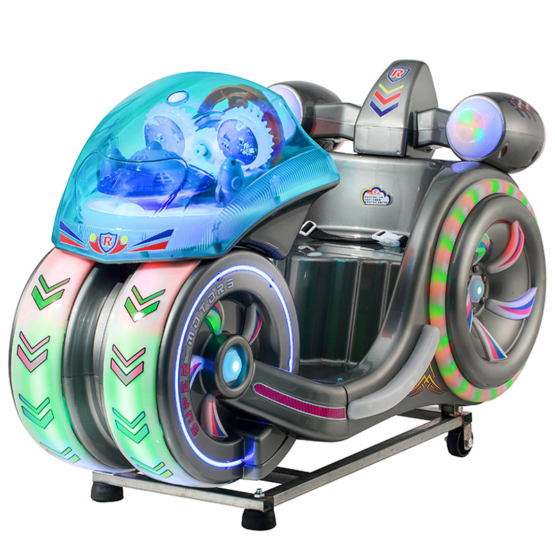 Picture of New electric rocking car manufacturers carton coin-operated children space flying motorcycle rocking machine baby household toy car