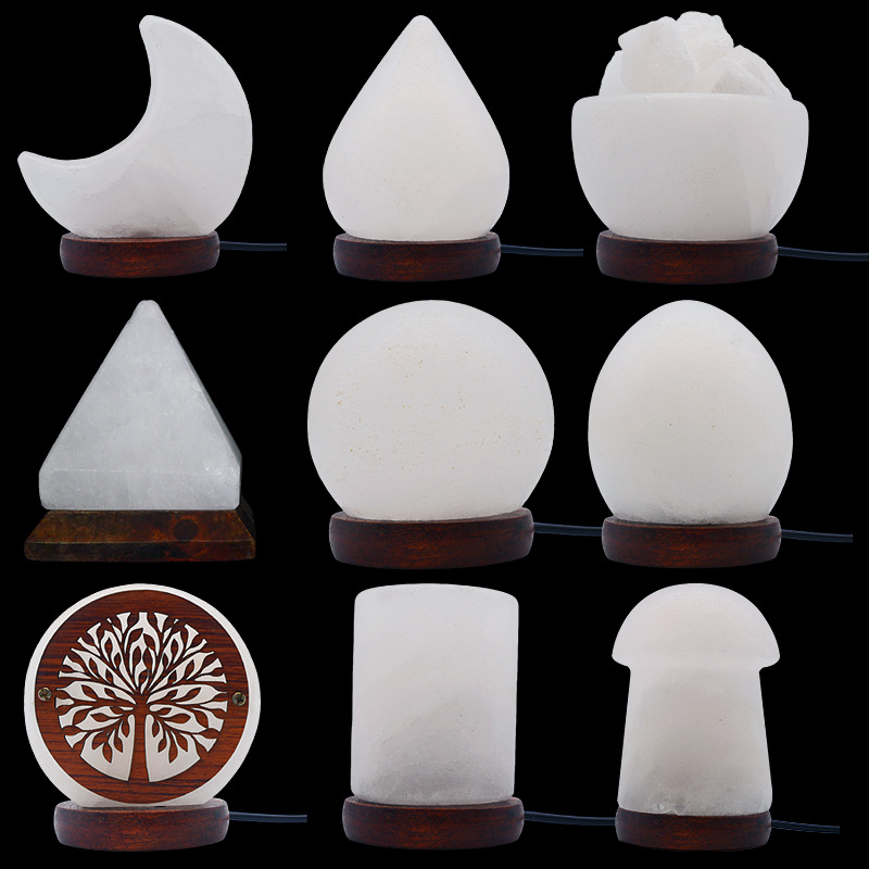 USB Powered Salt Lamp Himalayan Crystal Salt Lamp Salt Stone Lamp LED Colorful Color Changing Night Lamp Bedside Lamp