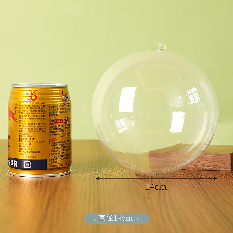 Picture of 3-20Cmps Hollow Plastic Transparent Ball Shopping Mall Festive Creative Christmas Ball Wedding Decoration Ball