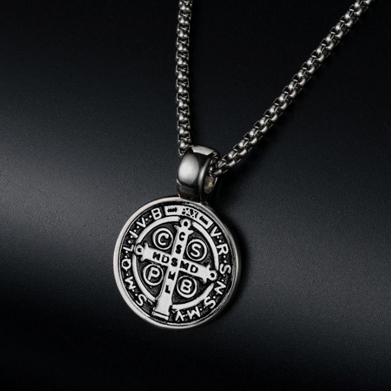 Picture of Foreign Trade Jewelry Stainless Steel Cross Religious Necklace Exwdriver Saint Brand Titanium Steel Pendant Pendant One Piece Generation